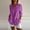 Purple, variant on WTXUE Button Down Shirts Tunic Tops Breasted Pleated Lapel Shirt Independent Station Explosion Solid Color European And American Sleeve Top Shirts Trendy Loose Fitting Tops Women Blouses Black L