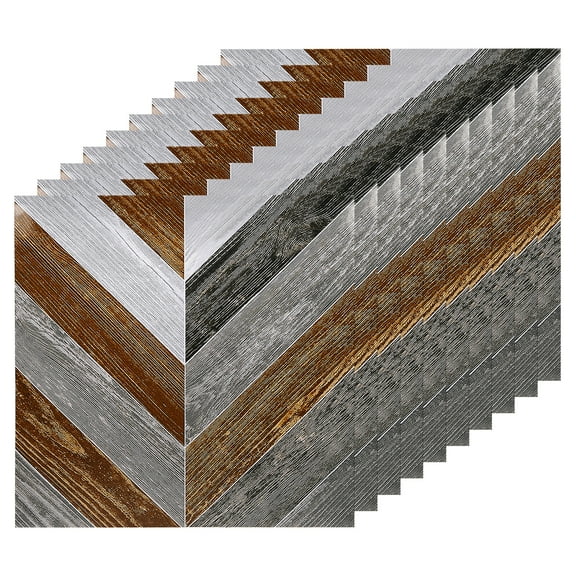 Peel and Stick Floor Wall Tiles Sticker 10Pack 8"x8" Self-Adhesive Flooring Tiles for Home Decor Yellow Grey