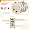 thumbnail image 5 of Yayeee Flameless Candles with Remote Flickering Battery Operated Multi Color Changing, Snow Cartoon Houses, 5 of 7