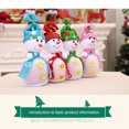 thumbnail image 2 of Bewildely Bolsa de fruta de Navidad de pelusas, forma de muñeco de nieve portátil, reemplazo decorativo de Navidad, dulces, aperitivos, fiestas, bolsa de Kits de decoración para fiestas Azul Bewildely HA069733-01, 2 of 6