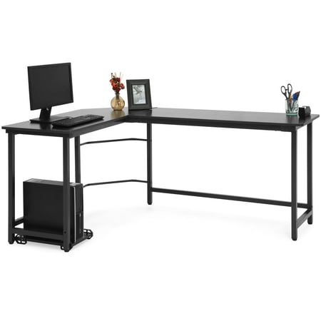 Best Choice Products Modern L-Shaped Corner Desk w/ CPU Stand - (Best Cpu Under 10000)