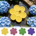 thumbnail image 7 of YAMB Flower Shaped Floating Drinking Station, 7.87in Outdoor Bee Floating Water Station Decor, Lightweight Foam Bird Bath Decor for Garden Orchard and Farm Outdoor Water Feeding, Purple, 7 of 7
