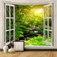 thumbnail image 2 of Tapiz de pared con diseño de ventana, 150 x 130 cm, microtela, fibra, 2 of 2