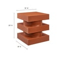 thumbnail image 4 of Coffee Sofa Side End Table, Square, Red, Wood, Living Room Lounge Cafe Lobby Hospitality Restaurant, Modern Contemporary, HB37117, 4 of 8