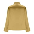 thumbnail image 6 of Satin Blouses for Women Cowl Neck Dressy Tops Turn Down Collar Shirt Long Sleeve Silk Tops Blusas De Satin Para Mujer Elegantes, 6 of 6