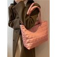 thumbnail image 3 of Gustave Quilted Tote Bag for Women Padding Puffer Shoulder Bag Carryall Handbag Trendy Lightweight Large Capacity Puffy Hobo Purse for Travel Gym Work - Pink, 3 of 8