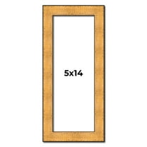 5x14 Frame Gold Rustic Solid Wood Picture Frame | 1.25 Inch Wide Moulding | Rustique Gold