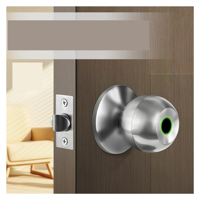 Smart Door Lock Wireeless WiFi Biometric Fingerprint Knob App Control Ball Easy Install ,Easy to Operate