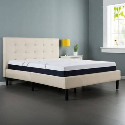 Zinus ibidun upholstered button tufted platform bed frame deals