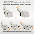 thumbnail image 2 of Dual Motor Power Swivel Rocker Recliner Chair for Adults with Heat and Massage, Electric Wall Hugger Rocking Recliner for Nursery Living Room with LED Lights, USB A&C Ports, 2 of 10