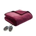 thumbnail image 4 of Woolrich Heated Plush to Berber Blanket, Full, Garnet, 4 of 11