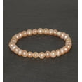 thumbnail image 2 of Natural Pink Coated Fresh Water Pearl 8mm round Shape smooth Cut Beads Stretchable Bracelet for Men & Women., 2 of 2