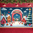 thumbnail image 2 of Decorative Design Merry Christmas Banner Colorful Ornaments Festive Decor Holiday Backdrop for Christmas Party Winter Celebration Home Decoration, 2 of 9