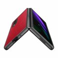 thumbnail image 3 of Kaleidio Case For Samsung Galaxy Z Fold3 5G [Mercer] Deluxe TPU Textured Slim Skin Cover [Faux Red], 3 of 3