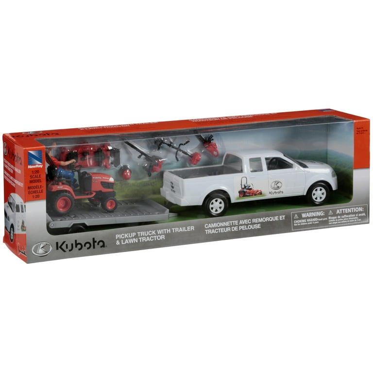 Free Shipping! Kubota pickup truck with trailer & lawn