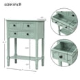 thumbnail image 4 of 23.7'' Accent Narrow Console Table with 3 Storage Drawers & Bottom Shelf, Modern Slim Sofa Table with Solid Wood Frame, Rectangular Porch Table for Living Room, Entryway, Small Space, Retro Blue, 4 of 8