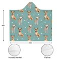 thumbnail image 3 of Wearable Blanket,Chihuahua and Footprints Hooded Wearable Flannel Blanket for Adults & Teens,Winter Poncho Shawl Wrap Cape Cozy Anti-Pill,50"x60", 3 of 5
