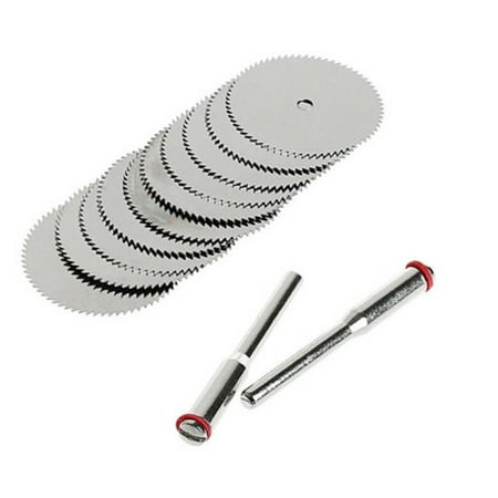 

10pcs Wood Saw Blade Disc + 2pcs Rod Rotary Cutting Woodworking Tool 22/ 25/32mm