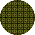 thumbnail image 1 of Ahgly Company Indoor Round Patterned Midnight Gray Area Rugs, 6' Round, 1 of 6