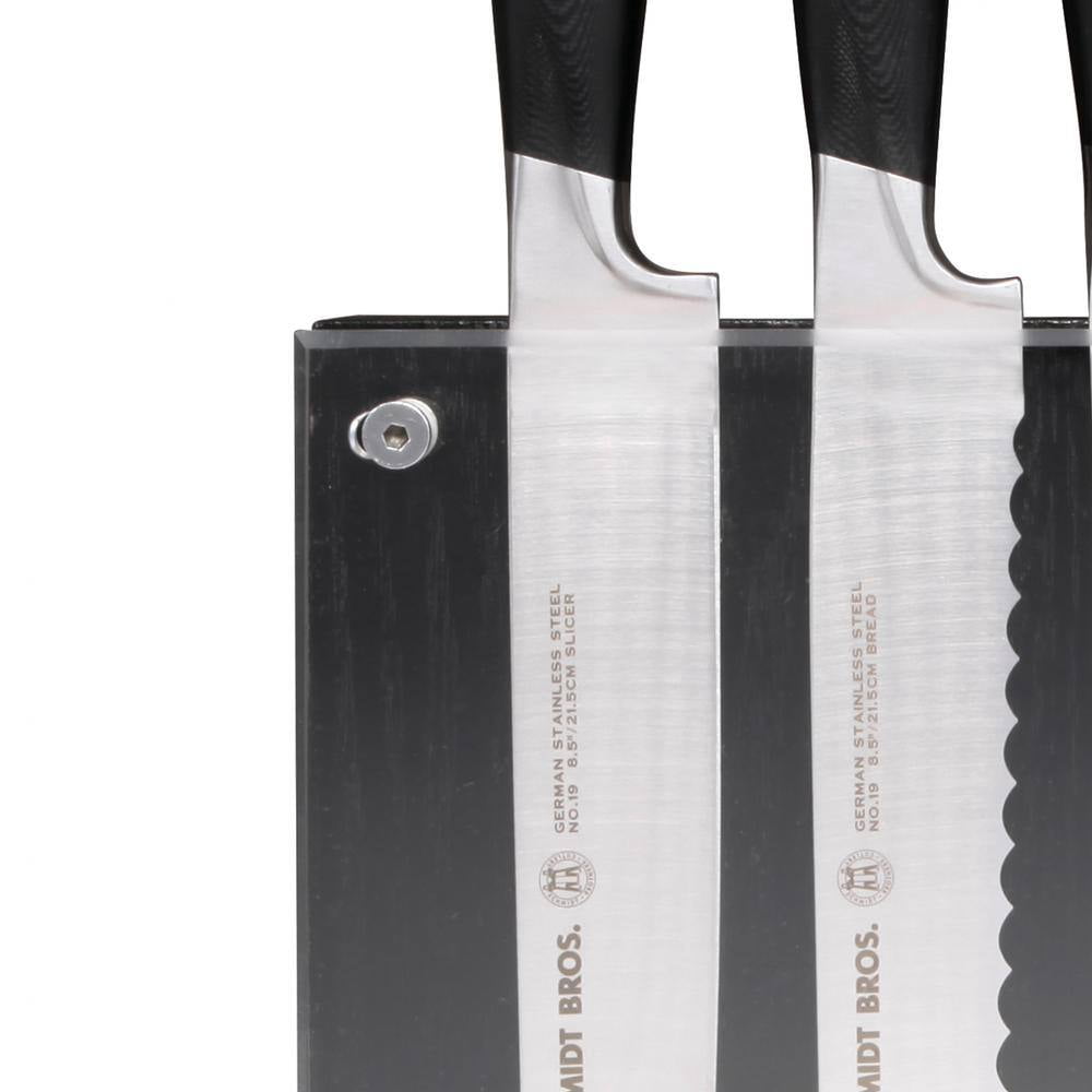 Schmidt Brothers Cutlery Black Midtown Magnetic Knife Block