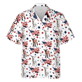 thumbnail image 2 of Lotusprinthandmade Goat US Flag Pattern 4th July Independence Day Short-sleeve Hawaiian Shirt S-5XL (4XL), 2 of 6
