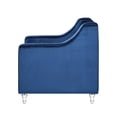 thumbnail image 6 of Posh Living Jackson Velvet  Modern Contemporary Button Tufted Lucite Acrylic Legs Club Chair - Navy, 6 of 8