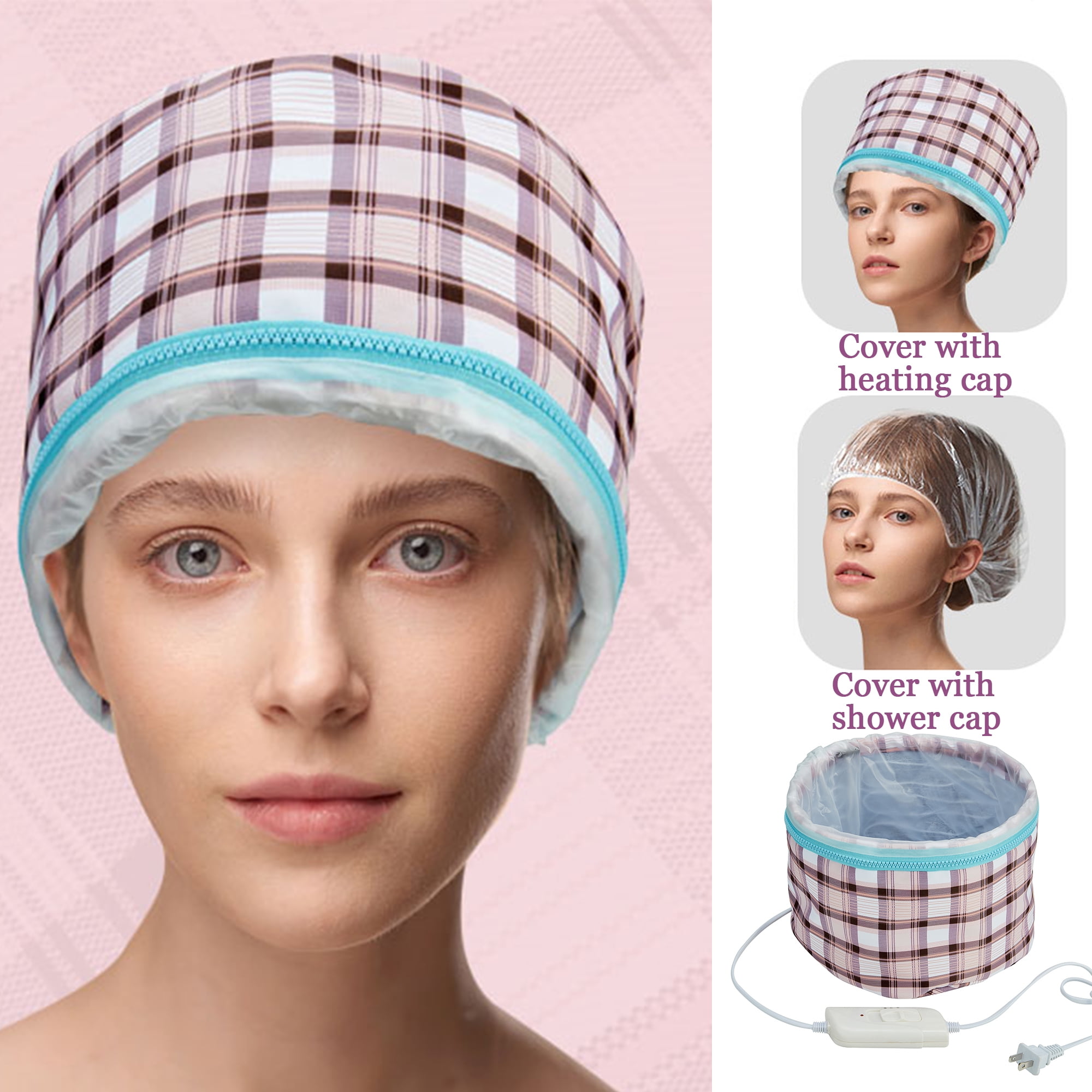 LELINTA Hair Steamer Deep Conditioning Heat Cap, Natural Hair Scalp