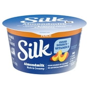 Silk Dairy Free, Peach Plant Based, Almond Milk Yogurt Alternative Container, 5.3 oz
