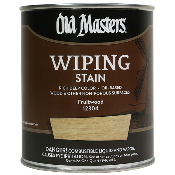 4-Pack of 1 qt Old Masters 12304 Fruitwood Old Masters Oil-Based Wiping Stain