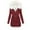 Wine, variant on Azrian Women's Plus Size Winter Warm Puffer Coat Outwear,Comfy Stylish Stitching Long Sleeve Printed Casual Long Cardigan Tops