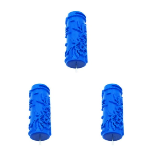 Justharion 5 Rouleaux de Peinture à Motif Embossé Outil de Bordure Murale Durable et Fiable Type Bleu 075 3Set