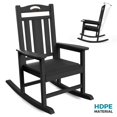 thumbnail image 6 of Ciokea Outdoor Black Rocking Chair All-Weather HDPE Oversize Porch Rocker Chair for Patio Garden Backyard, 6 of 8