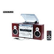 TechPlay Karaoke Enabled, 30W RMS, Retro Classic Turntable with