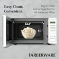 thumbnail image 4 of Farberware 0.9 cu ft Microwave Oven, 900W Countertop Microwave Oven with Digital Display, White, 4 of 6