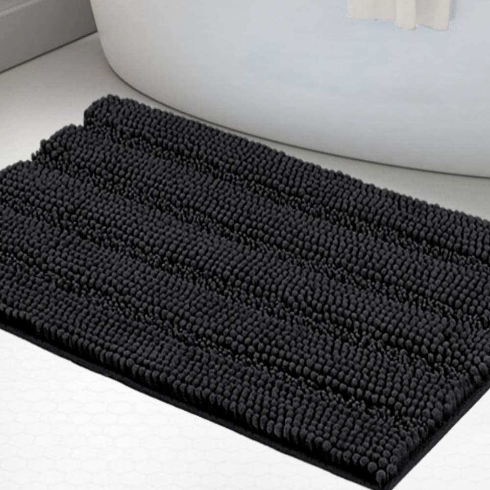 Luxury Chenille Bath Rug for Bathroom Rugs Extra Absorbent Bath Mat Non