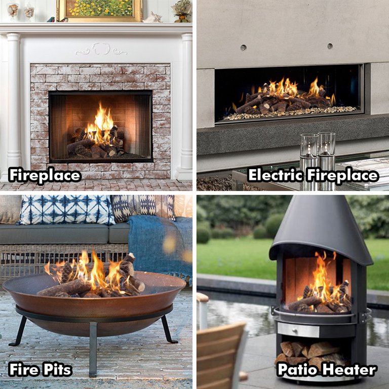 Arttoreal 9 Pcs Fake Gas Fireplace Logs ,Ceramic Wood Fire Pit Logs Sets  for Indoor or Outdoor Fire Pit Fireplace - Walmart.com