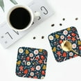 thumbnail image 5 of Balery 4 Pcs Holiday Christmas Cookiesleather Coasters Set, Drink Table Cup Coasters For Living Room Kitchen Coffee Decor, 5 of 9