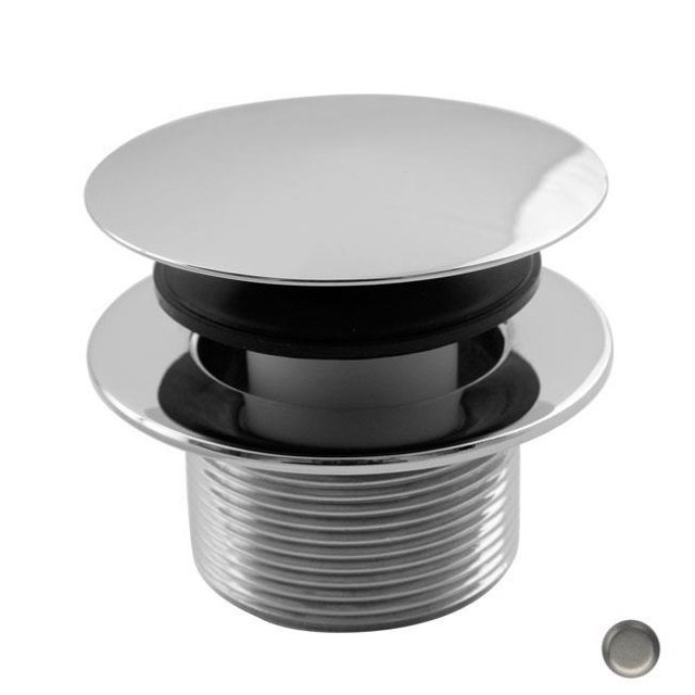 Westbrass D398R-07 Drain de Bain Rond à Embout Champignon de 1,5 Po - Nickel Satiné