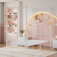thumbnail image 5 of VECELO Twin Bed Frame, Canopy Bed with Metal Headboard and Footboard, No Box Spring Needed, White, 5 of 8