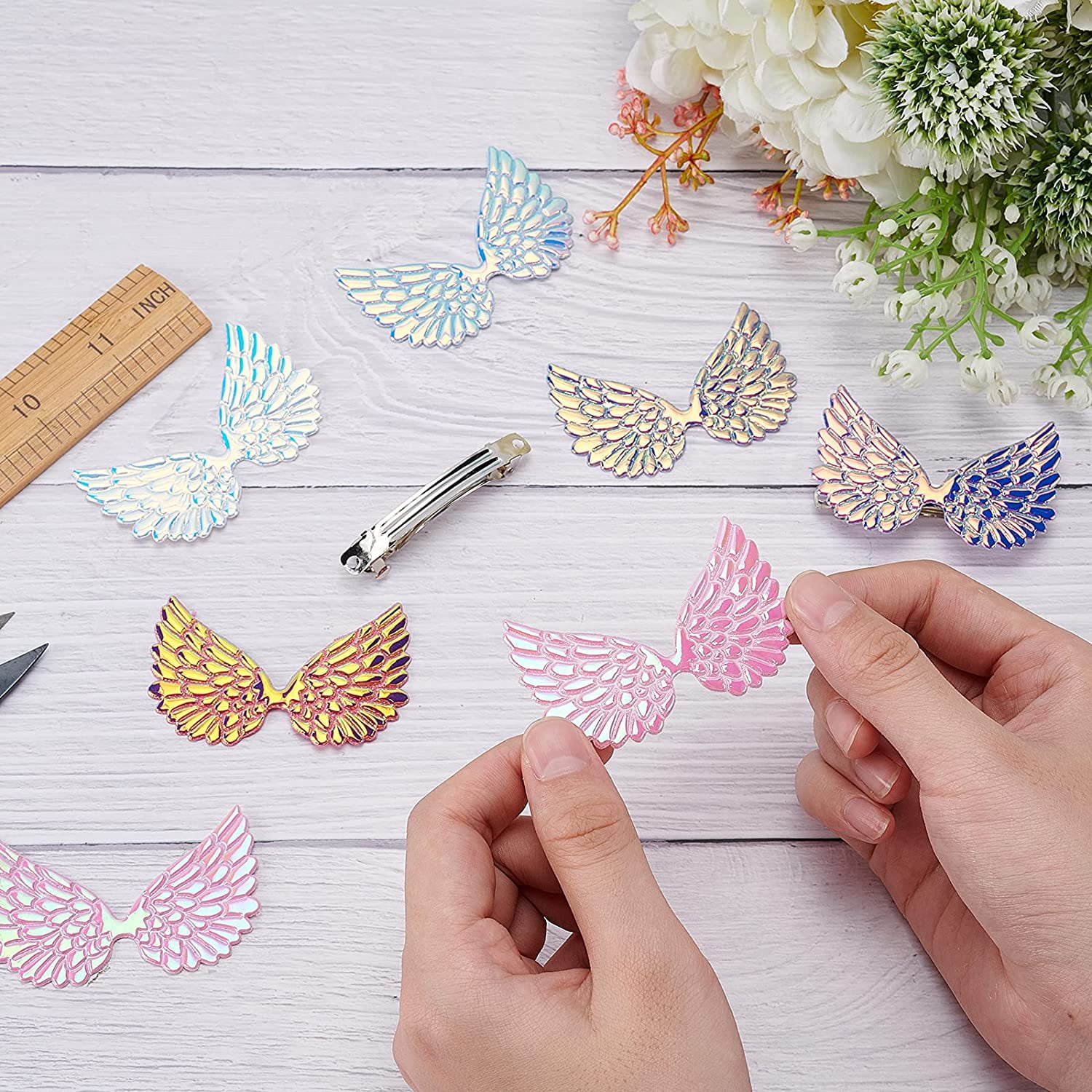 Artibetter 54 Pcs Angel Wings Accessories Mini Angel Wings for Crafts Angel  Wing Decoration Guardian Decor Sew on Patches Fairy Wings for Crafts