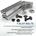 thumbnail image 4 of M8x20mm T-Slot Bolts, 16 Sets Drop-in Hammer Head Bolt with Nuts for 40 Series Aluminum Extrusion Profile Black, 4 of 6