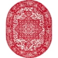 thumbnail image 1 of Unique Loom Tapis de Bordure Richmond 7' 10 x 10' Ovale Rouge/ivoire, 1 of 1