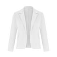 thumbnail image 3 of Chuancc Blazers for Women Women'S Casual Solid Color Suit Jacket Lapel Keep Warm and Slim Loose Long Sleeve Fashion Cardigan Coat Fall Outfits for Women 2024 Tops for Women Trendy White S, 3 of 4
