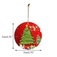 thumbnail image 2 of Fiudx Adorno Navideño de Madera, Decoración para Árbol de Doble Cara, Impresión Por Sublimación de Alta Calidad, Diseño Versátil para Colgar, Perfecto para Árbol, Puerta o Bolso, Regalo para Fiestas,, 2 of 7