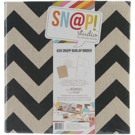 UPC 817254018473 product image for Simple Stories SNAP 6 X 8 inches Burlap SNAP Binder Black6 X 8 inches | upcitemdb.com