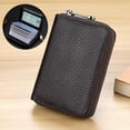 thumbnail image 6 of QENASHAING PU Leather Card Wallet, 20-Slot Accordion Organizer with Zipper Closure, Slim Pocket-Sized Holder for Credit and Debit Cards, 6 of 8