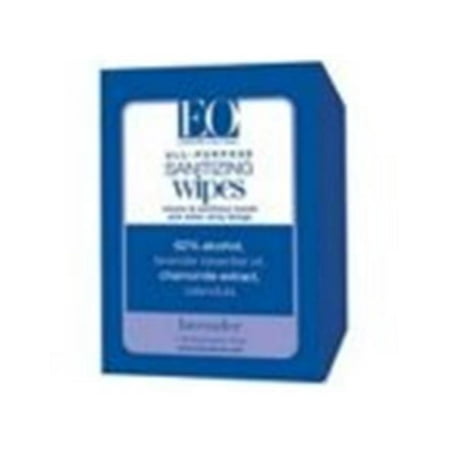 Organic Lavender Sanitizing Wipes - Eo Products 0753996 Hand Sanitizer Lavender Wipes, Case of 24