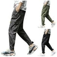 thumbnail image 7 of EHRWE Pants For Men Male Loose Breathable Pocket Drawstring Work Pants Harlan Pants Pants Casual Pants Loose Fit Trouser, 7 of 7