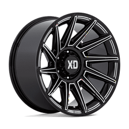 【USTAT】 XD XD818 HEIST Universal Satin Black Milled Wheel, 20x10