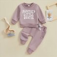thumbnail image 2 of UAYOTSE Childrens European Letter Printed Long Sleeve Pants Set Toddler 6 12 18 24 Months 2T 3T 4T 5T Fit Autumn Outfit 2PCS Size 2-3 Years, 2 of 5